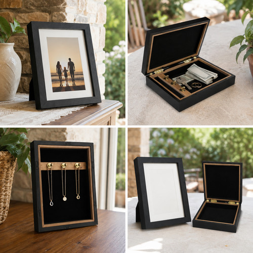 Hidden wooden photo - hidden, frame